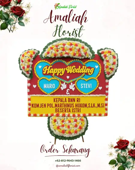 Papan Bunga Pernikahan Randugading